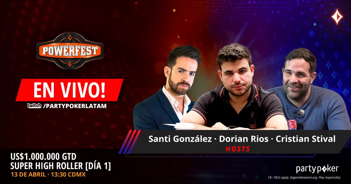 Ríos y Stival comentarán el Super High Roller del POWERFEST