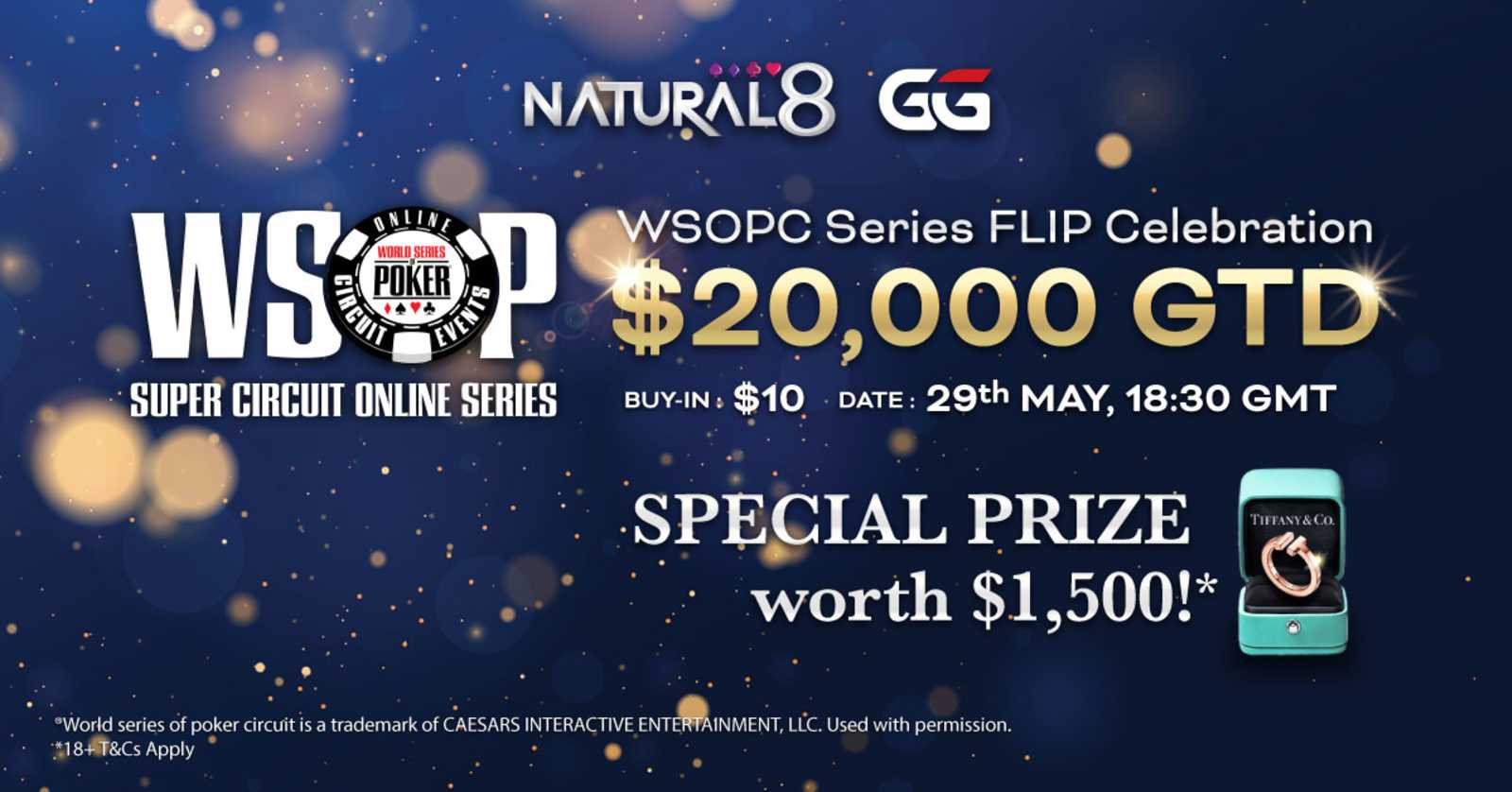 Se agrega un nuevo torneo de 20K en el WSOPC