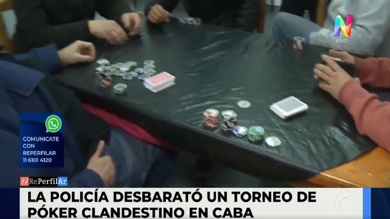 Desmantelan torneo de poker clandestino en Argentina