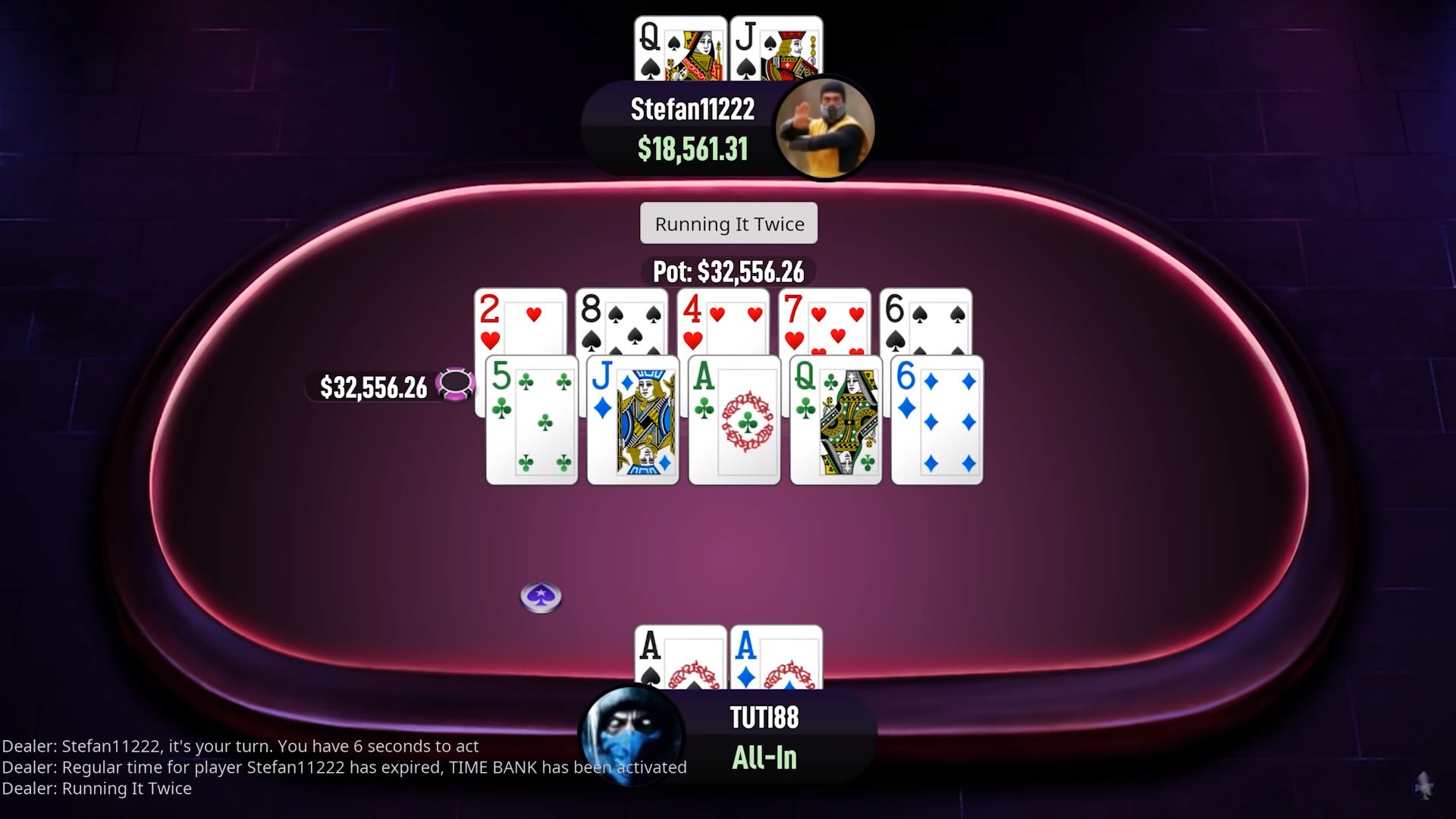 Mejores manos del duelo más candente del momento