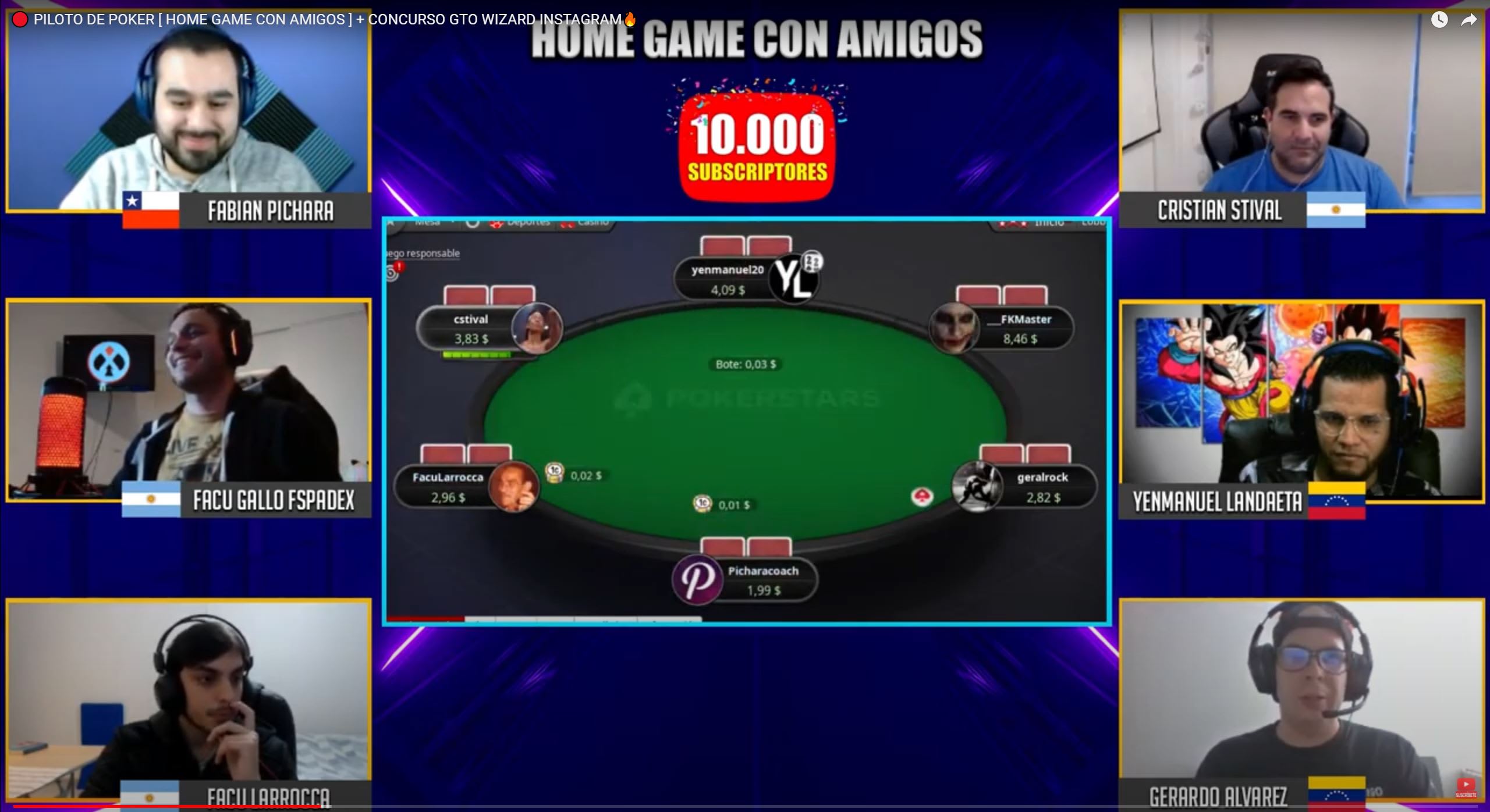 CodigoPoker jugó en el Home Game de Pichara