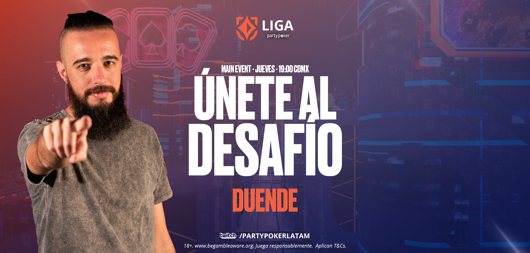 ¡Hoy se define la Liga partypoker en vivo por Twitch!