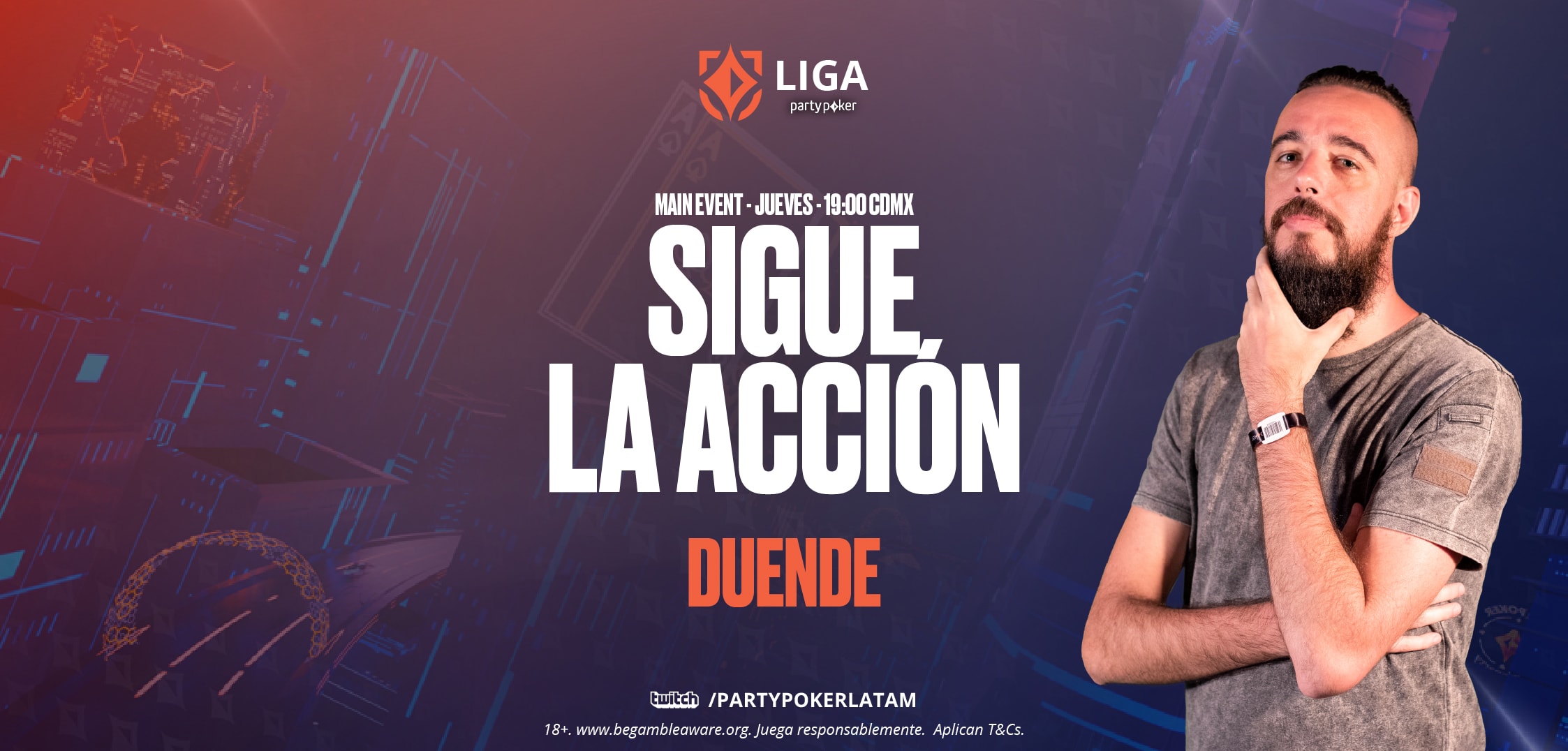 Hoy es noche de Liga partypoker en vivo por Twitch