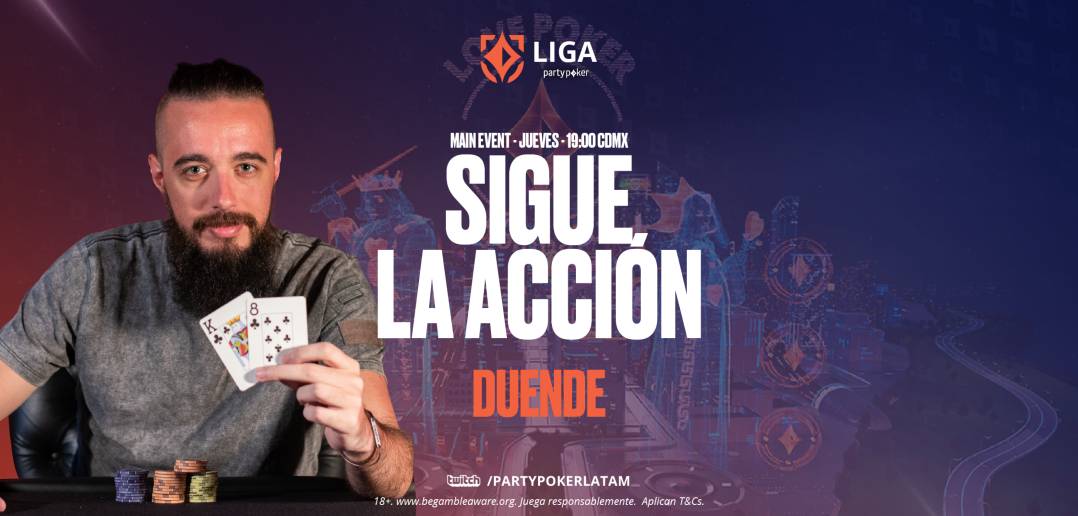 Hoy hay Liga partypoker en vivo por Twitch