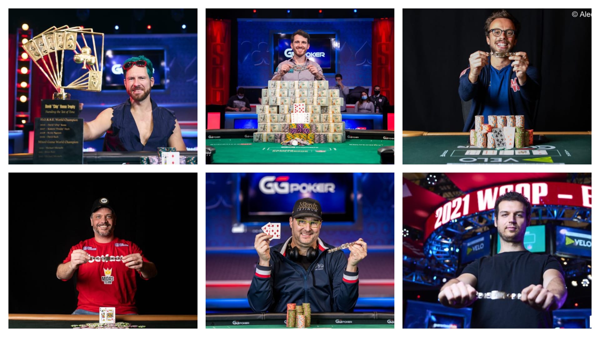 Uno x Uno: todos los campeones de la WSOP 2021