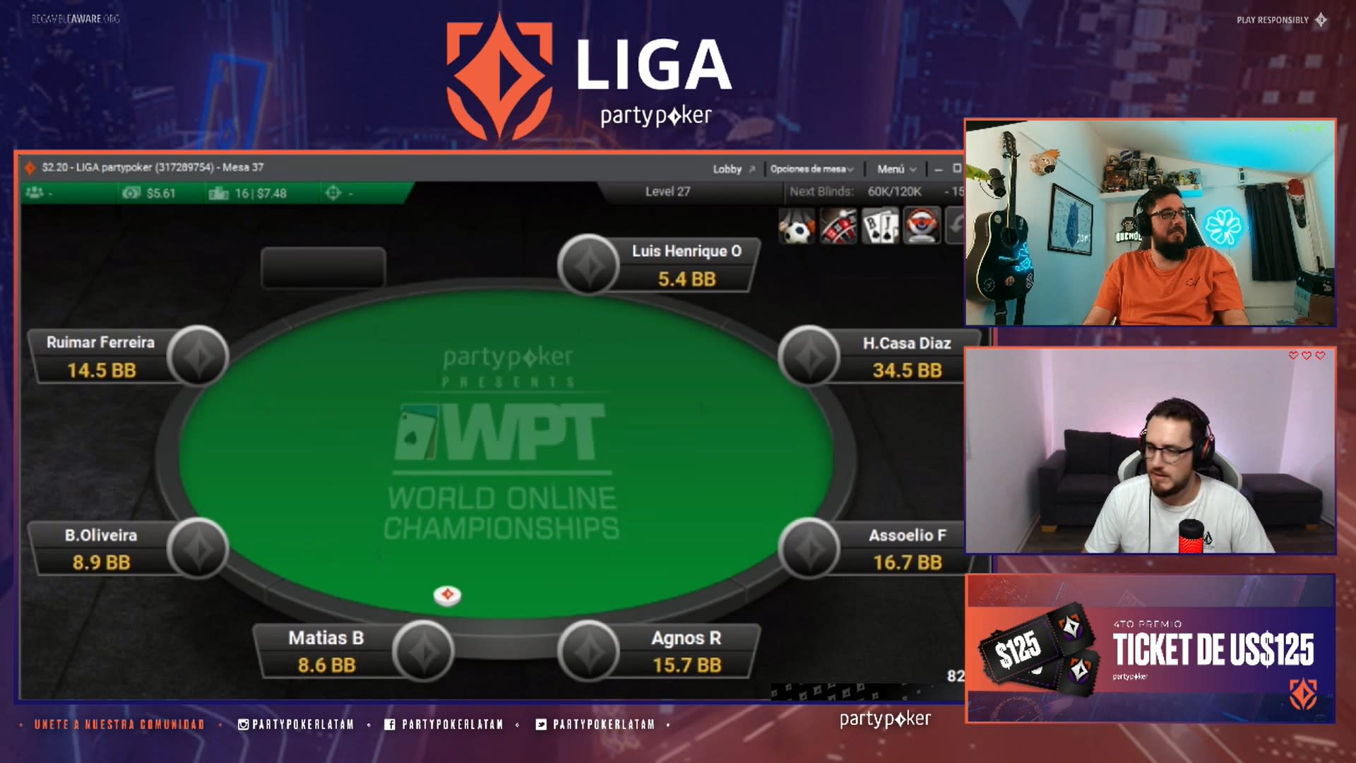 La primera Liga partypoker se quedó en Argentina