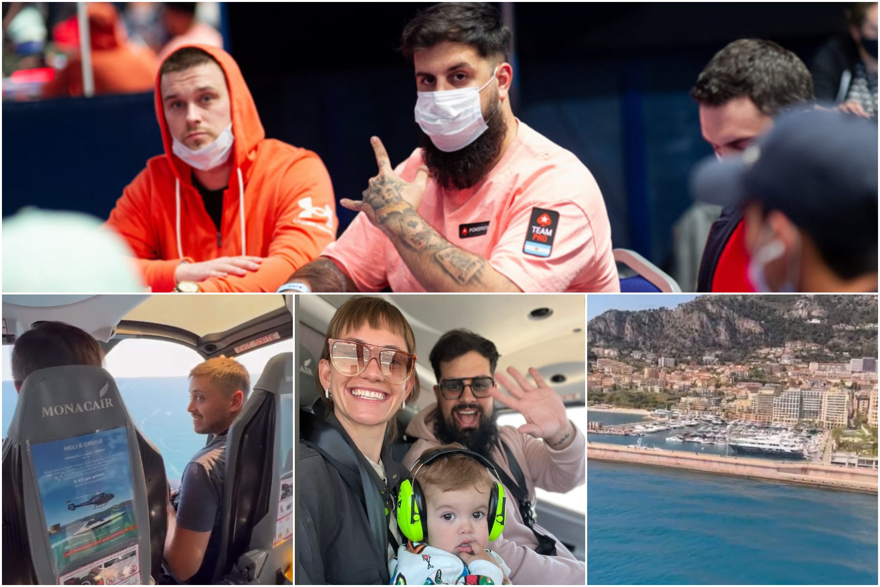 Papo en Montecarlo: llegada con estilo y dos coolers insólitos