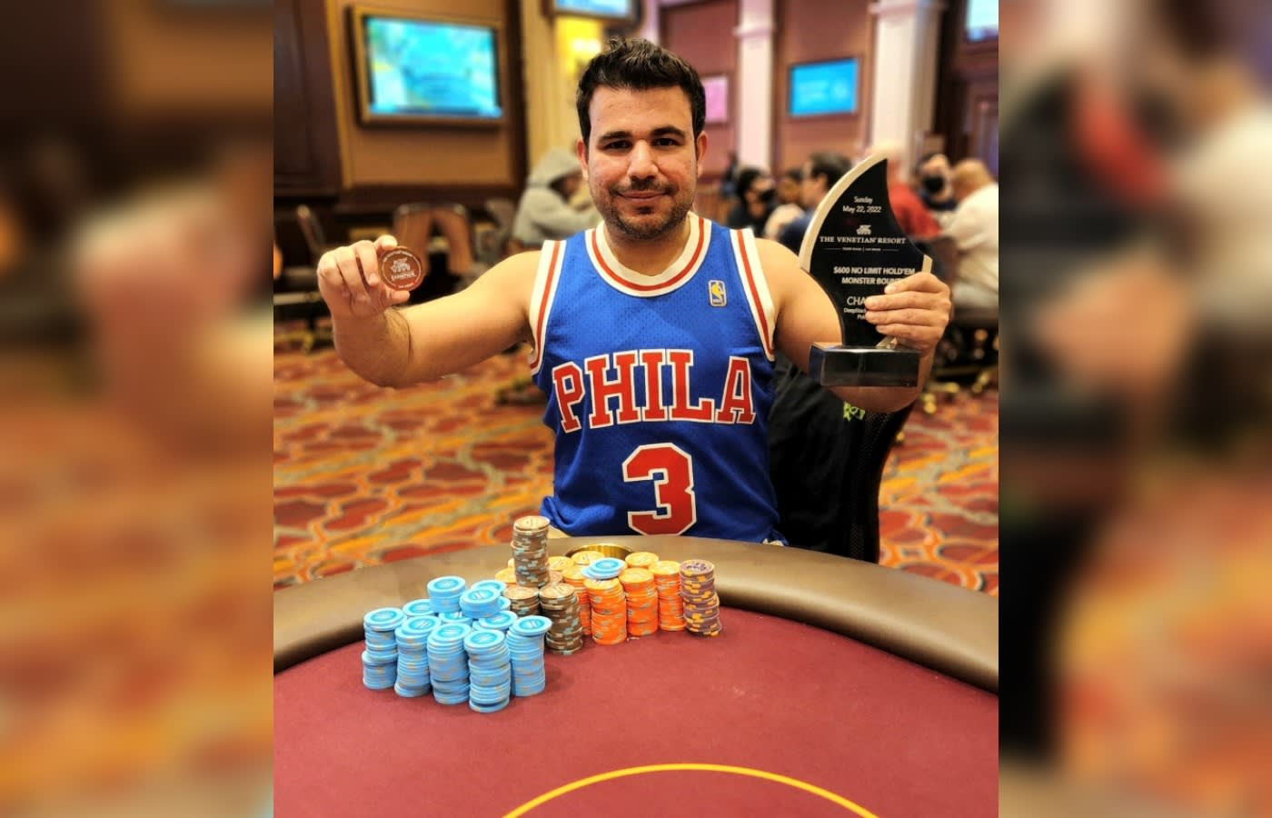 Ríos alzó el trofeo en el The Venetian DeepStack