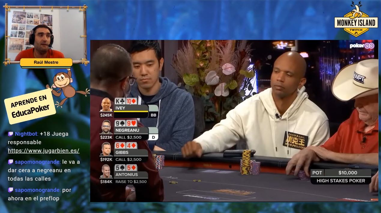 Raúl Mestre analizó el fold que dejó boquiabierto a Ivey