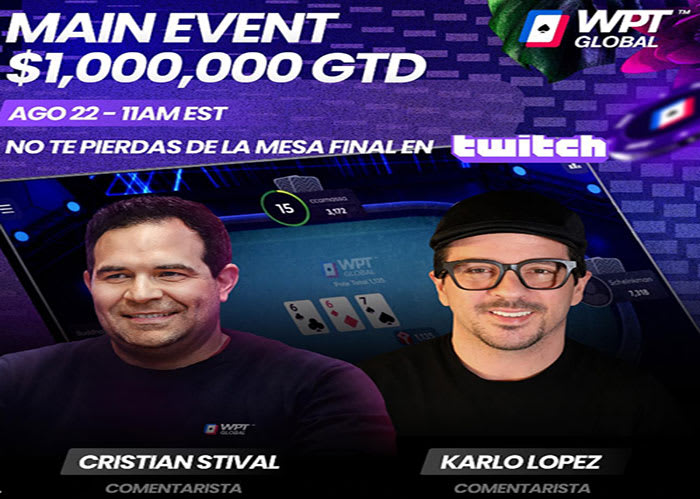 Vive el Main Event del WPT Summer Festival en Twitch