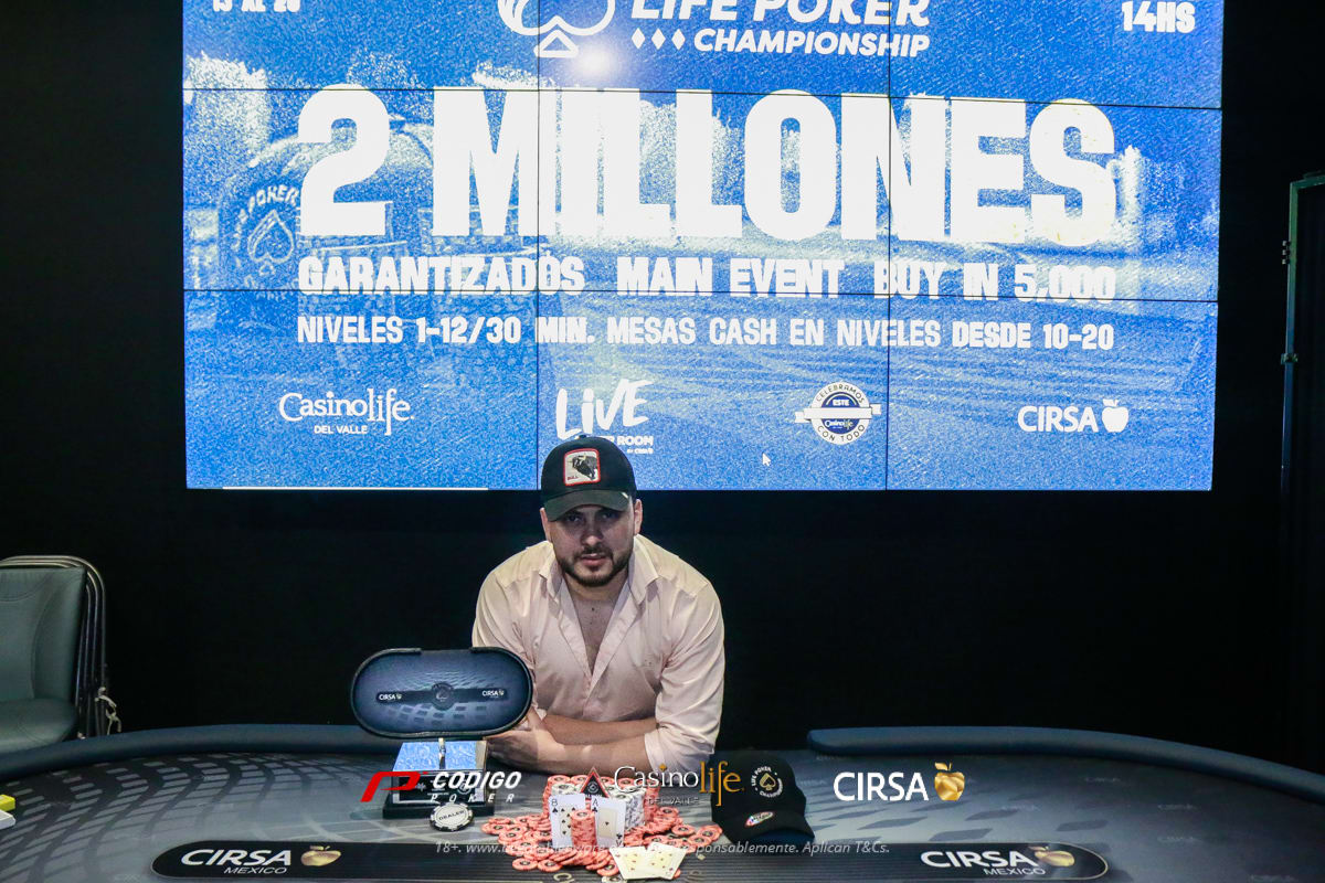 Rivas se corona campeón del Main Event en el Casino Life