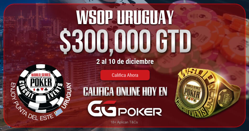 Llega a la WSOP Uruguay a través de los qualys de GGPoker