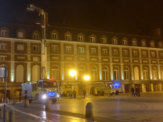Incendio en el Casino Central de Mar del Plata