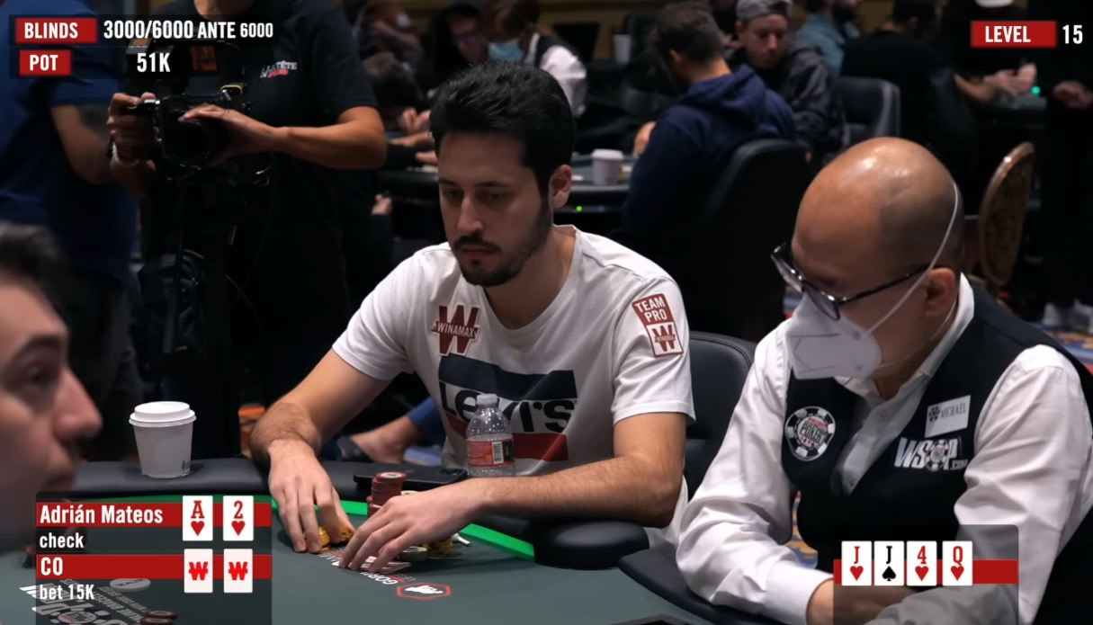 [VIDEO] La estrategia de Adrián Mateos en una burbuja de la WSOP