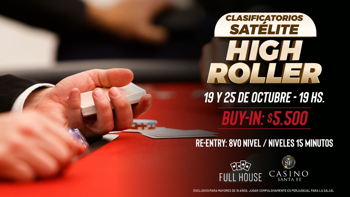 Llega el High Roller 250K a Casino Santa Fe y hay clasificatorios