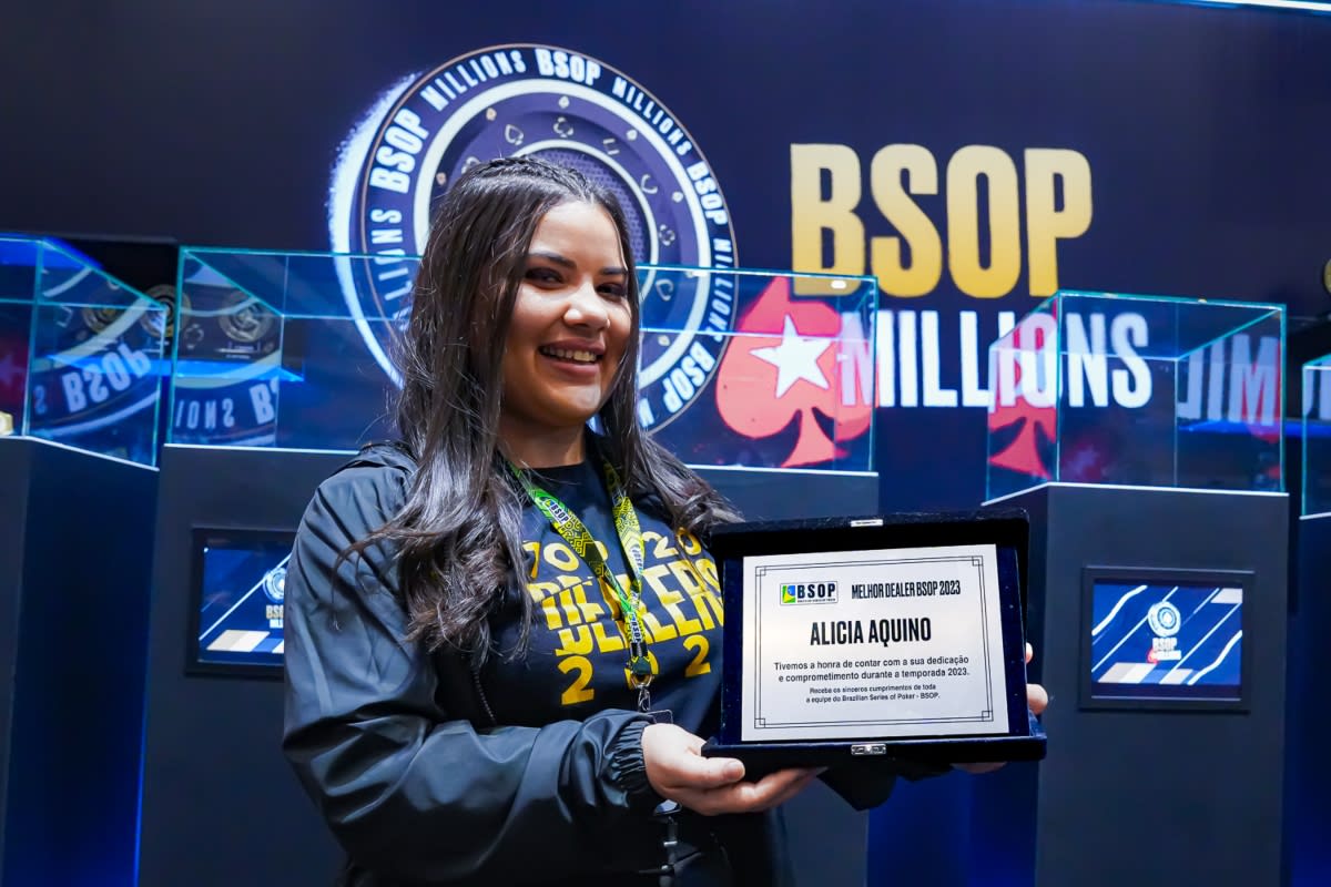 Alicia Aquino fue elegida como la mejor dealer del BSOP 2023