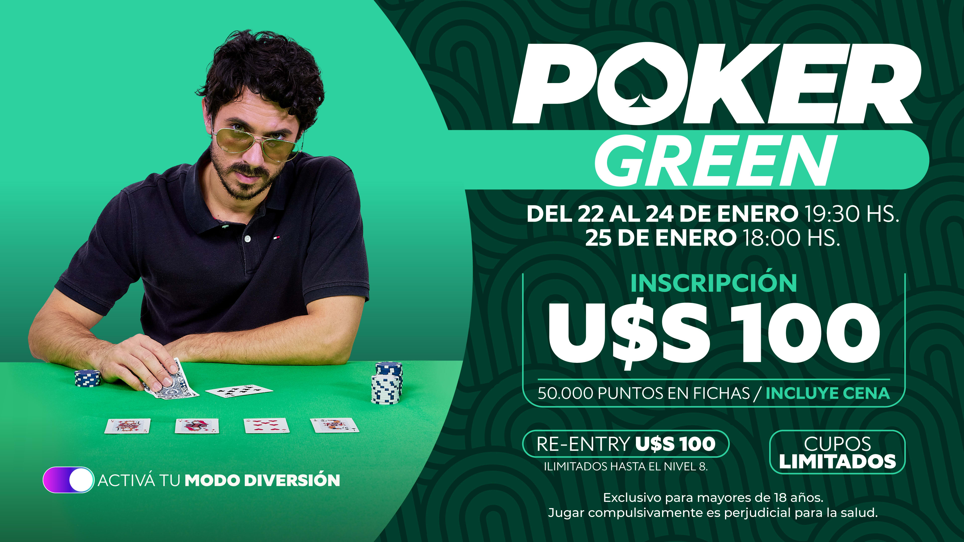 Poker Green: Melincué abre el año con un espectacular torneo en dólares