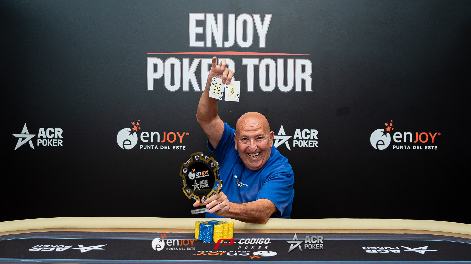 Soria brilló y salió campeón del High Roller del Enjoy Poker Tour