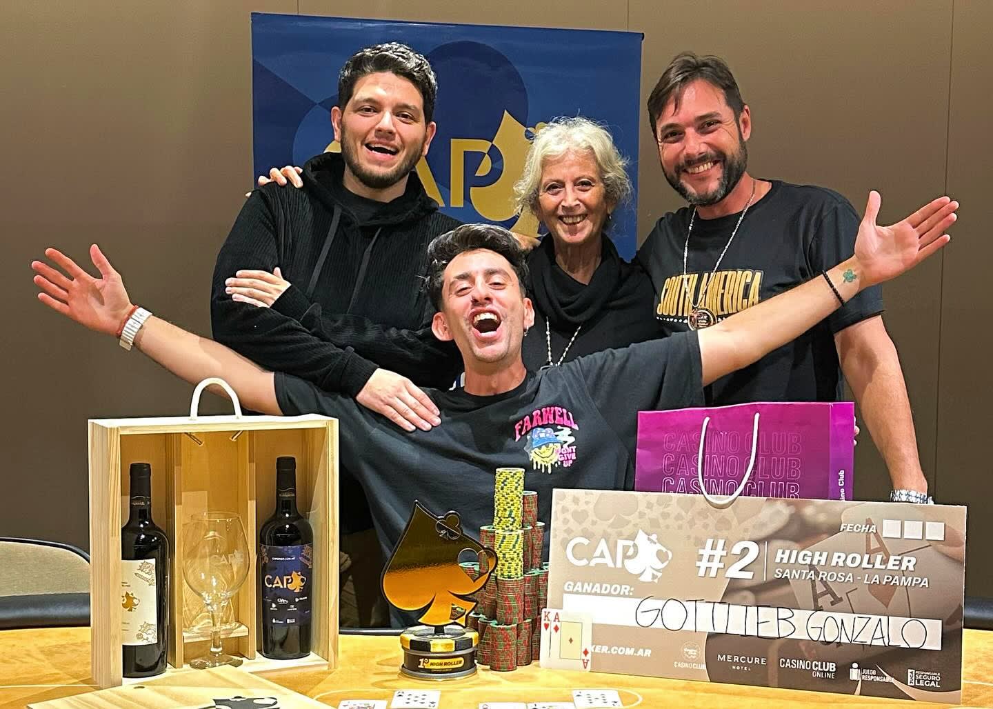 Lo hizo de nuevo: Gottlieb ganó el High Roller del CAP Santa Rosa