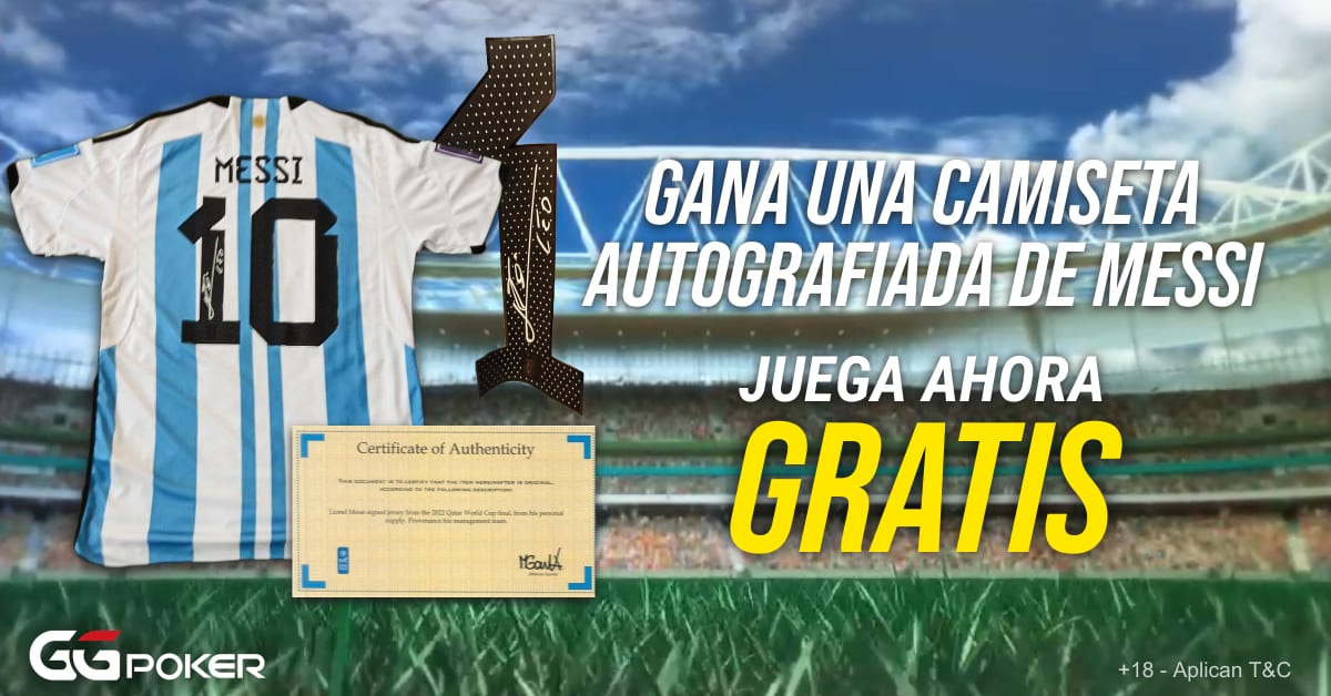 ¡GGPoker pone en juego una camiseta firmada de Messi!