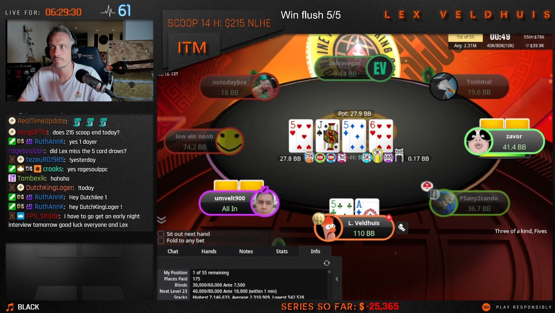 [VIDEO] El increíble fold sin querer de Lex Veldhuis durante el SCOOP