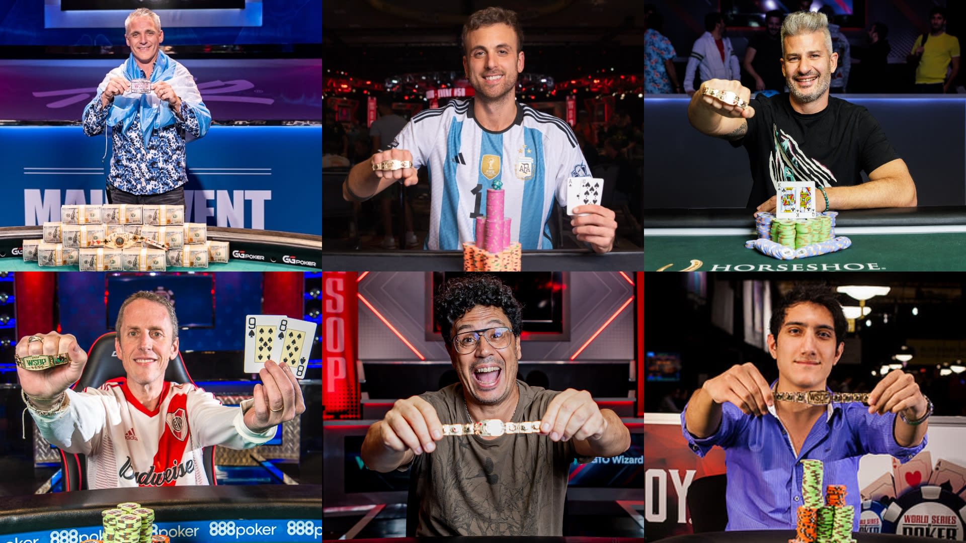 Sean eternos los brazaletes: los títulos de Argentina en WSOP
