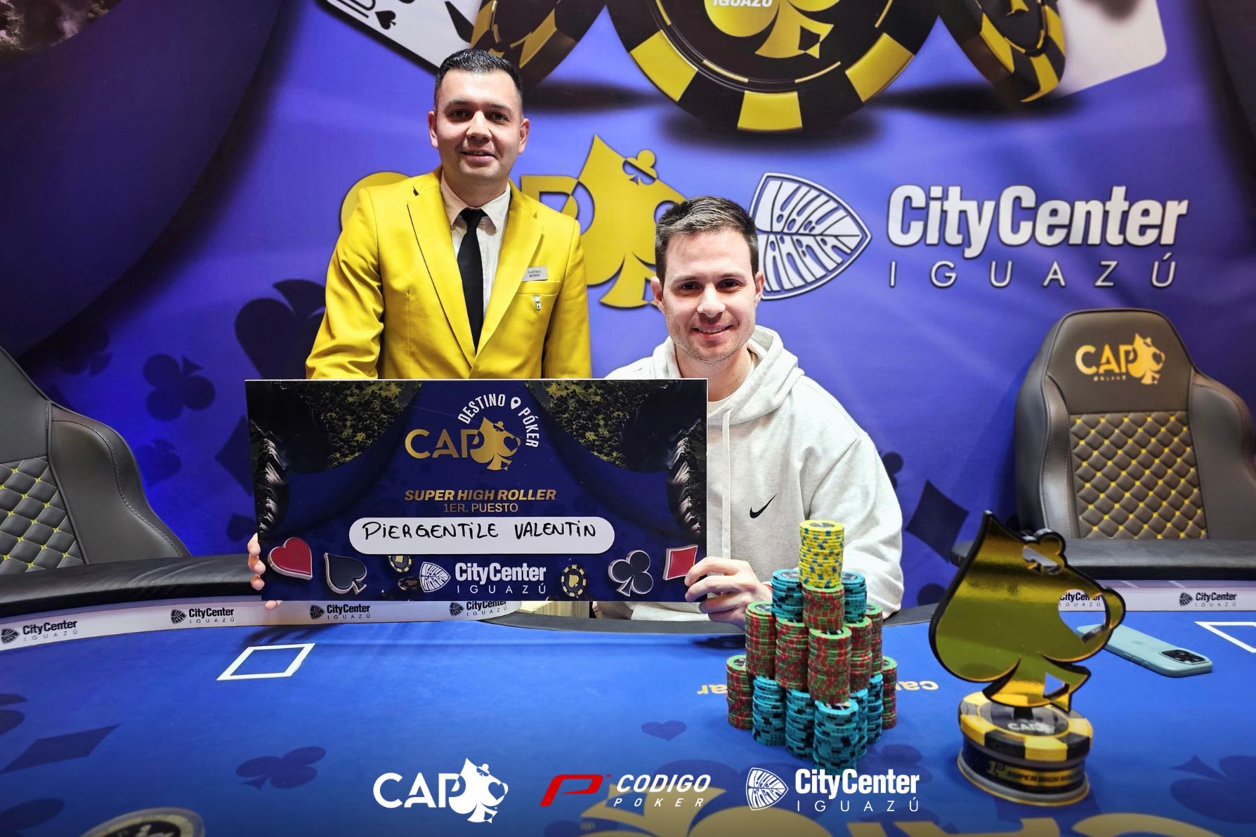 Piergentile se quedó con el Super High Roller del CAP Iguazú