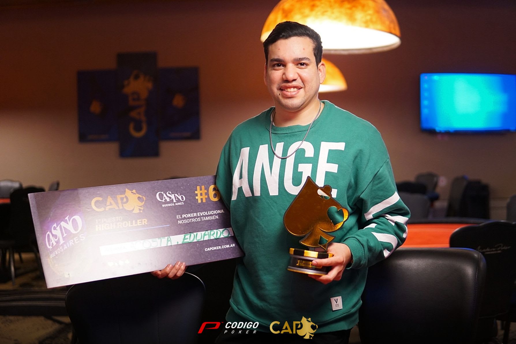 Eduardo Acosta ganó el maratónico High Roller del CAP Buenos Aires