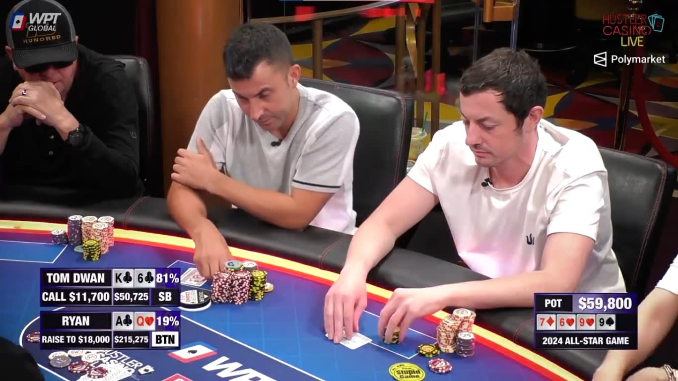 [VIDEO] Tom Dwan deja ir un pozo de seis cifras en el Hustler