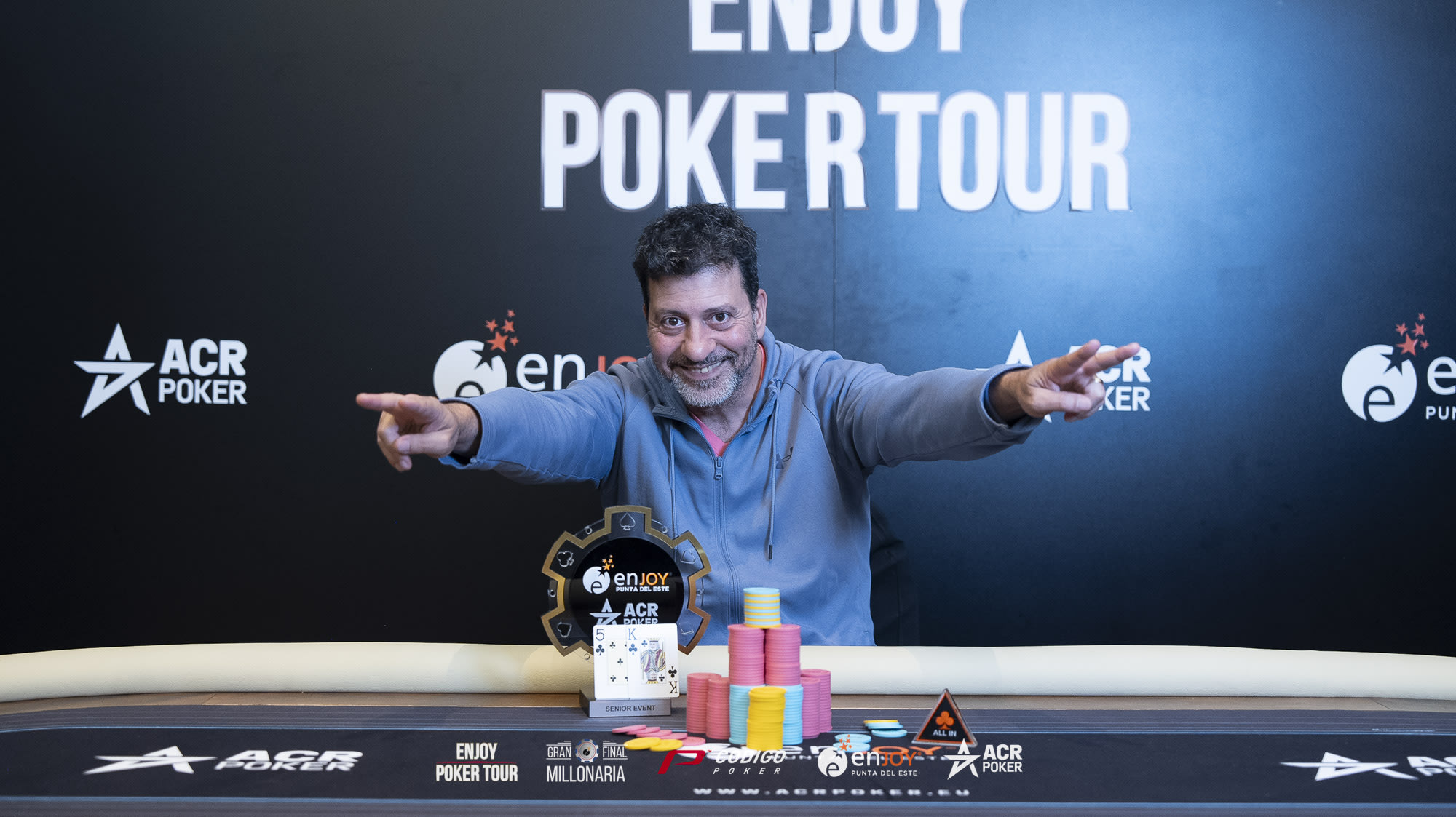 Fernando Romano lo hizo de nuevo: ganó el Seniors en el Enjoy Poker Tour