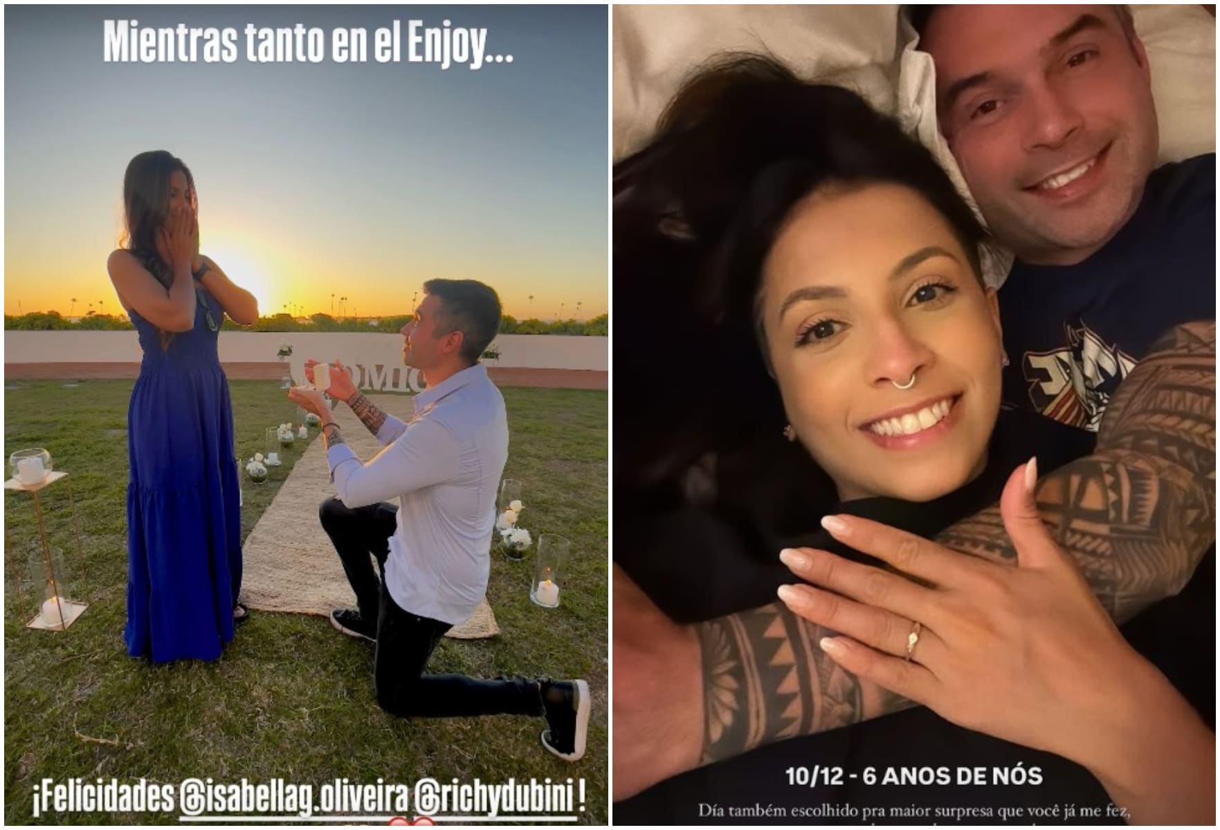 All-in y call: Richard Dubini le pidió casamiento a Isabella Oliveira