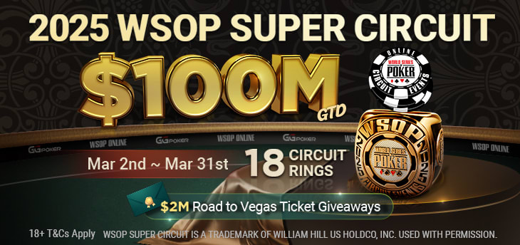 Vuelve el WSOP Super Circuit a GGPoker con US$100 millones en juego