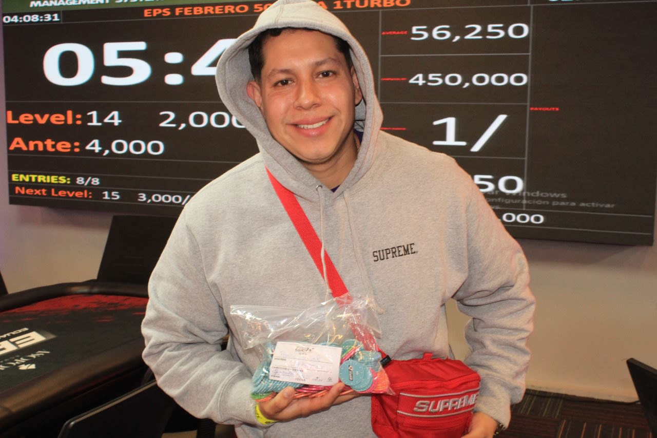 Con el garantizado superado, Erick Ponce lideró el Día 1C del Ecuadorian Poker Series