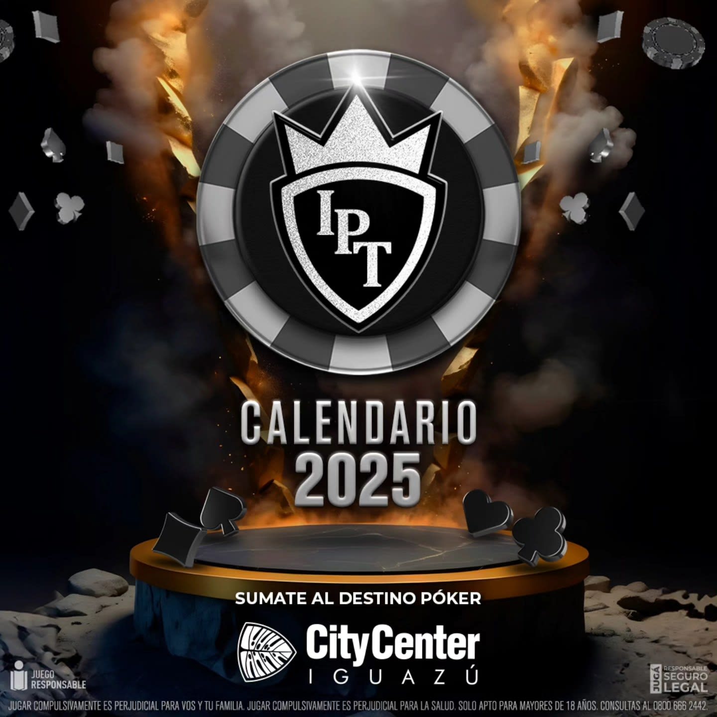 Salió el calendario 2025 del Iguazú Poker Tour