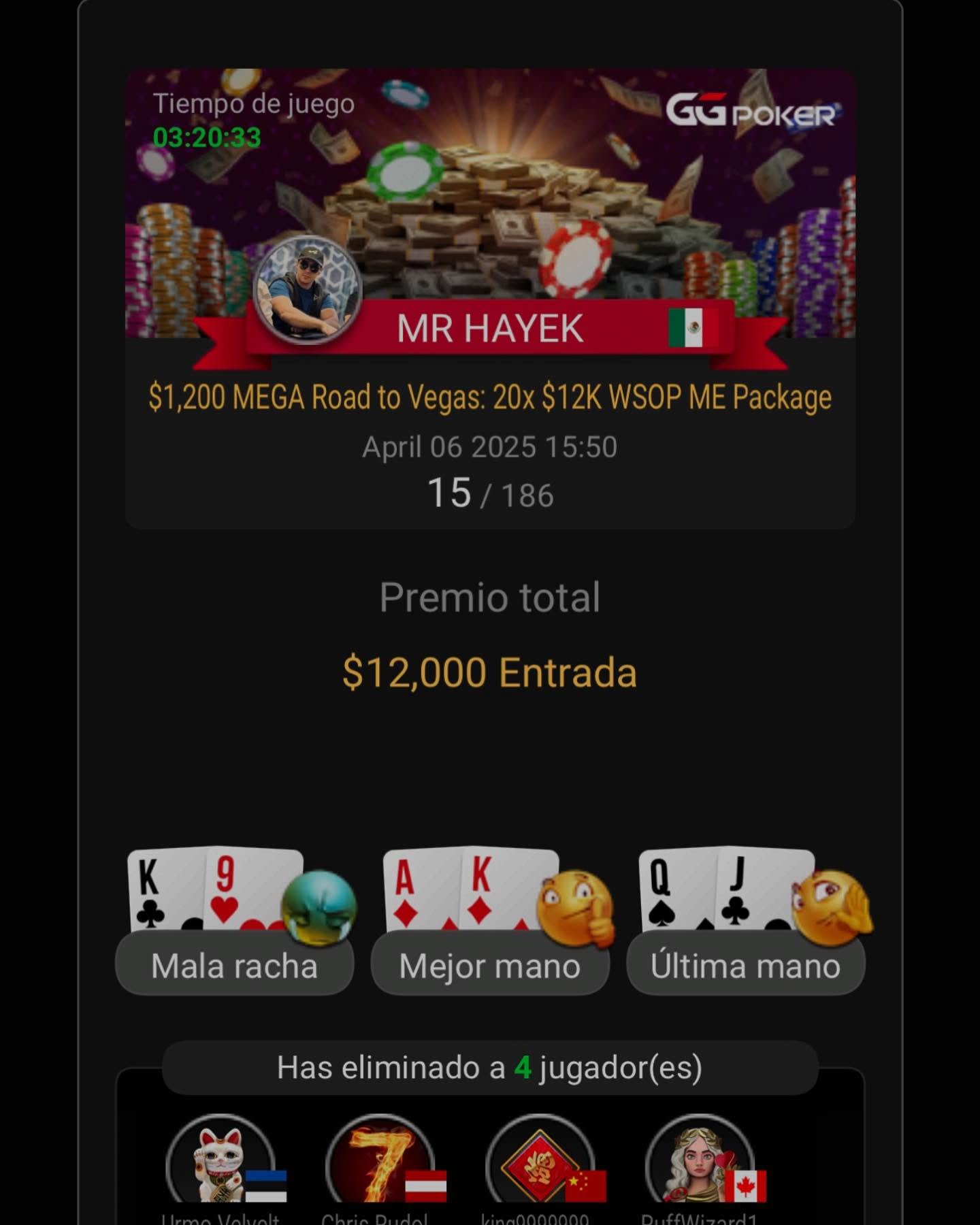 Wsop Ticket Alexis Hayek