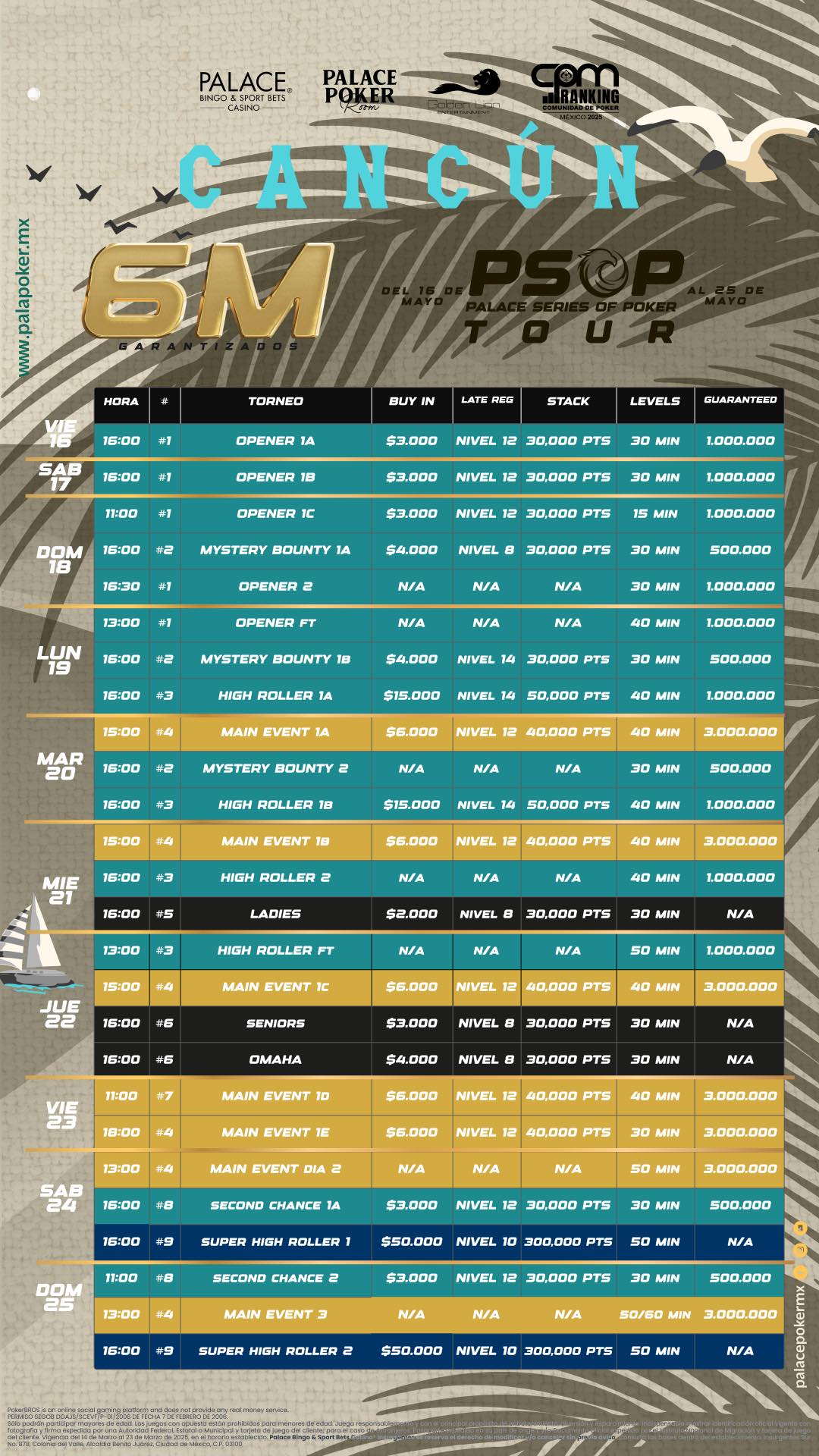 Calendario Psop Cancun