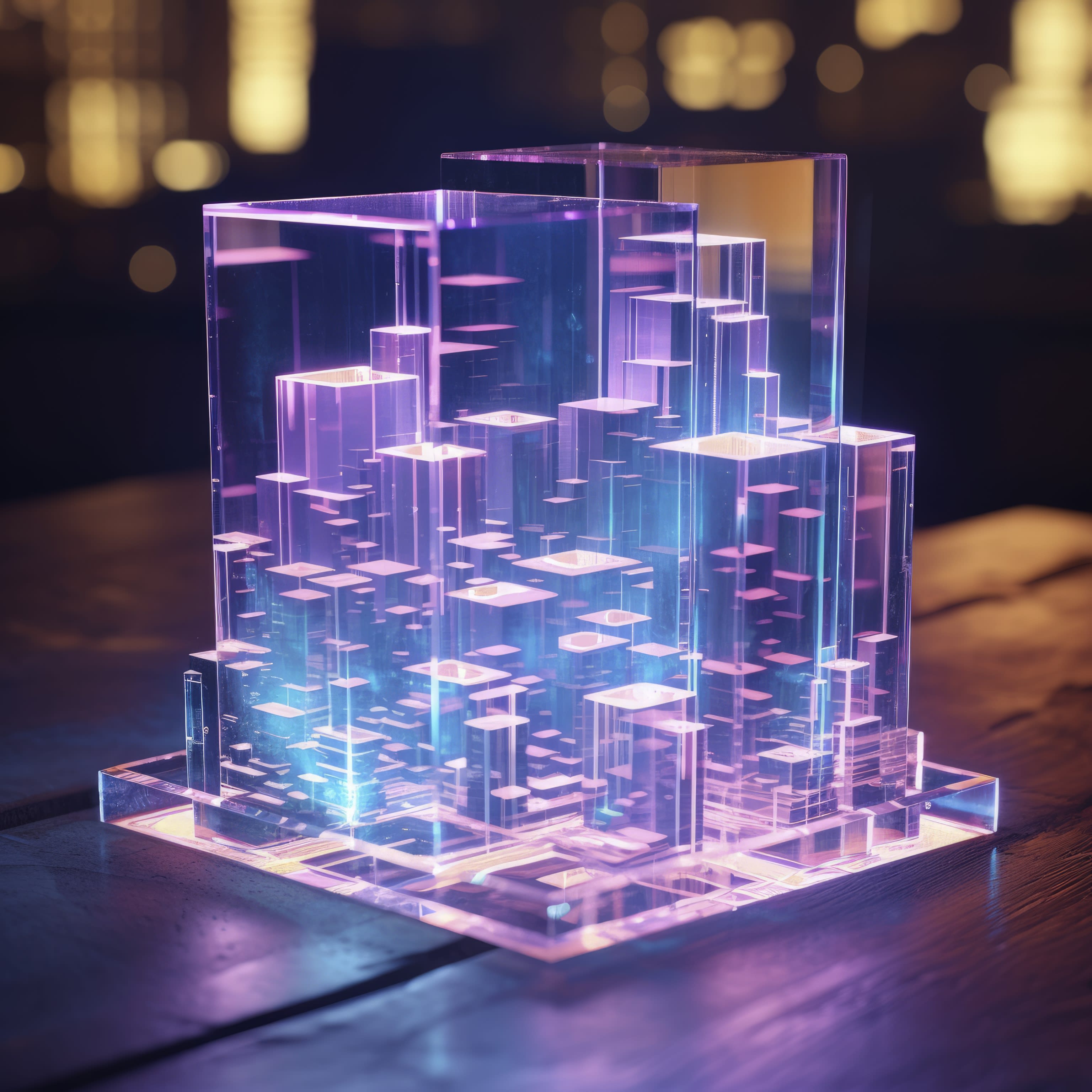3D Shapes Glowing With Bright Holographic Colors