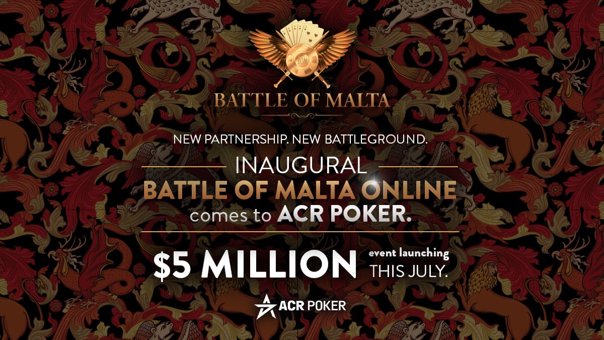 ACR Poker y Battle of Malta unen fuerzas en una edición histórica online