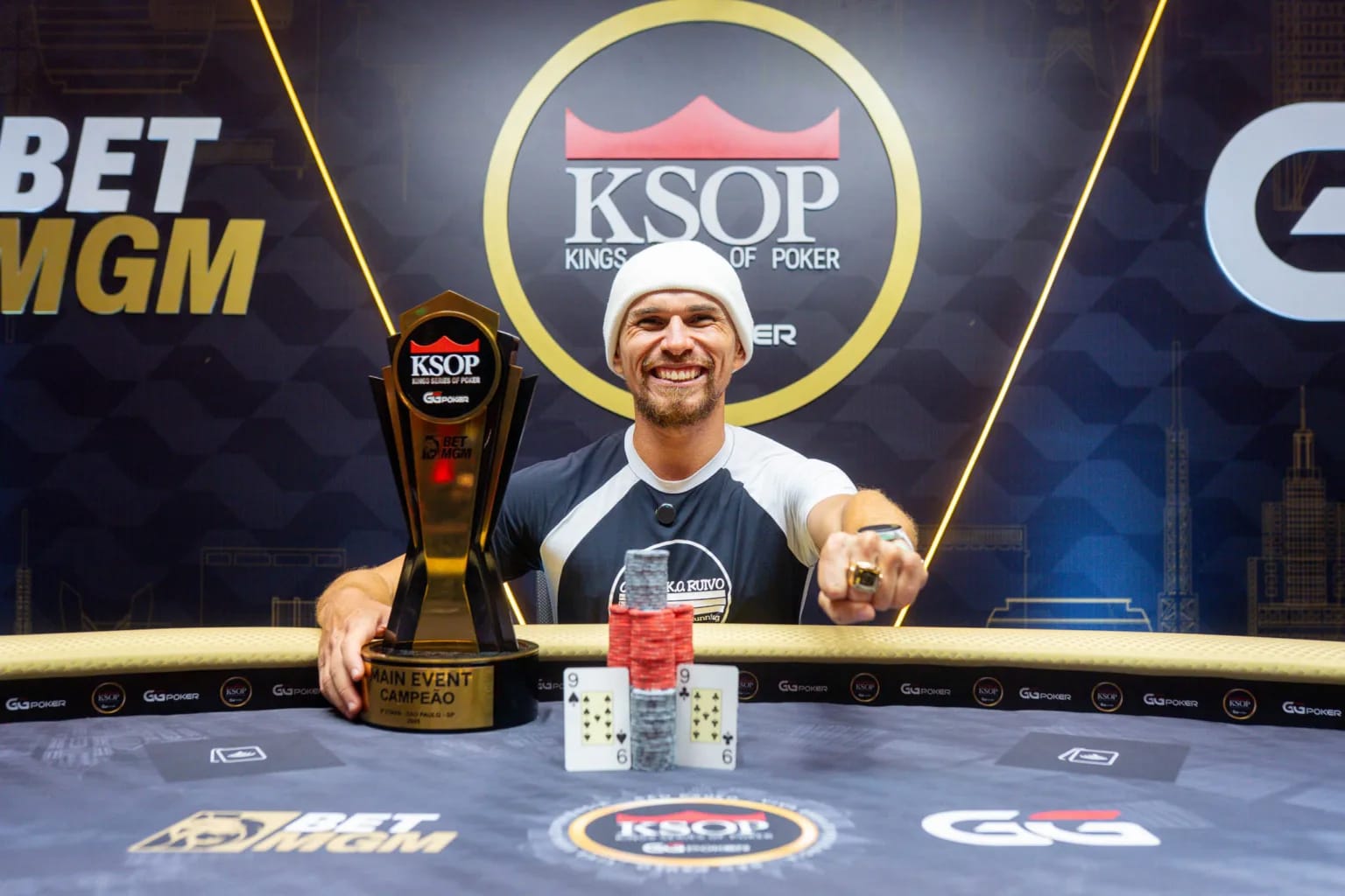 Roger Ruivo é campeão do Main Event no KSOP GGPoker São Paulo