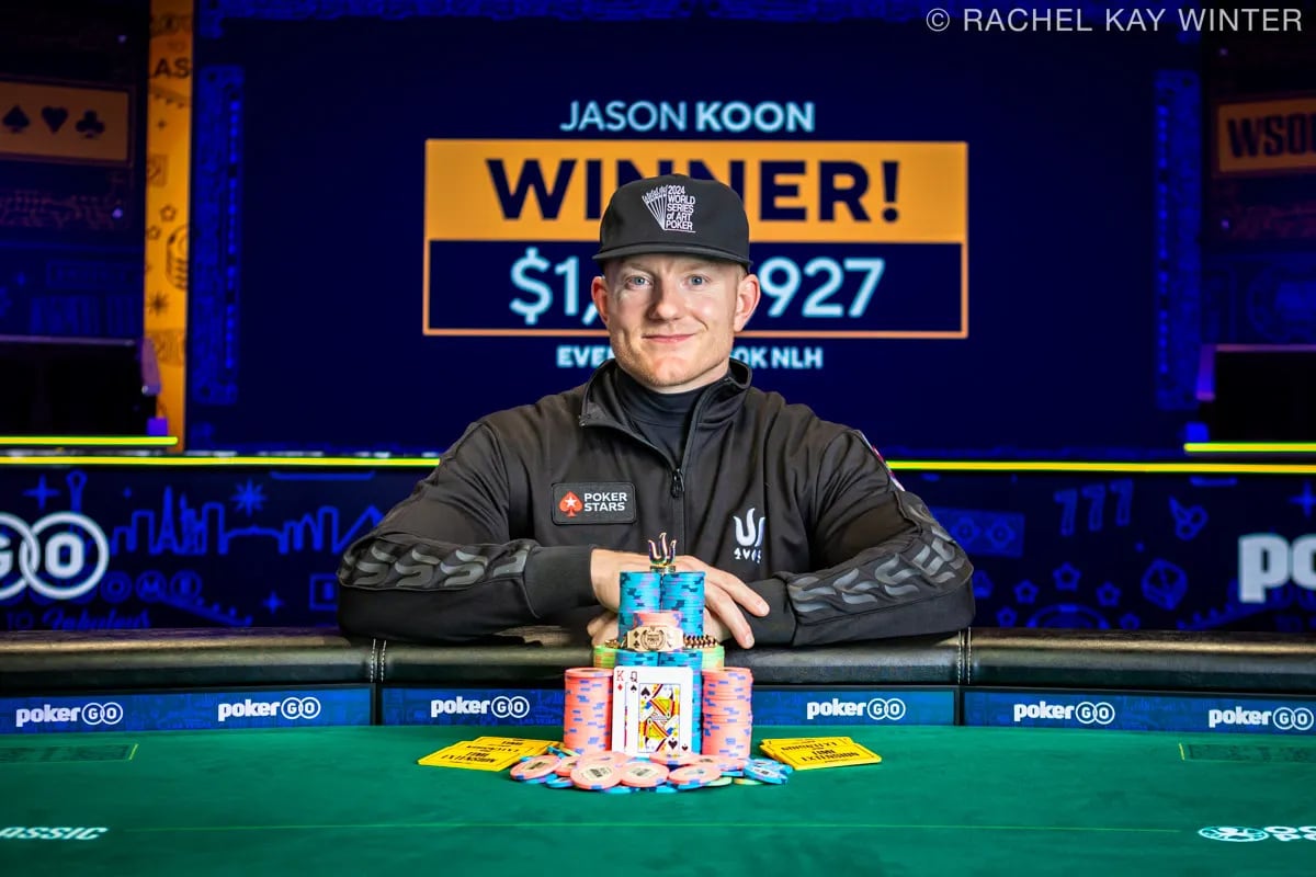 Jason Koon vence 50K High Roller da WSOP e leva US$ 1,9 milhão