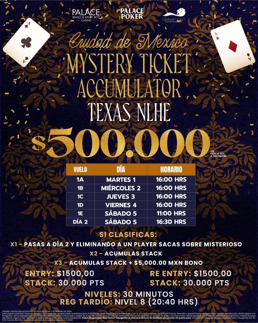 Mystery Ticket Acumulator Cdmx Casino Palace