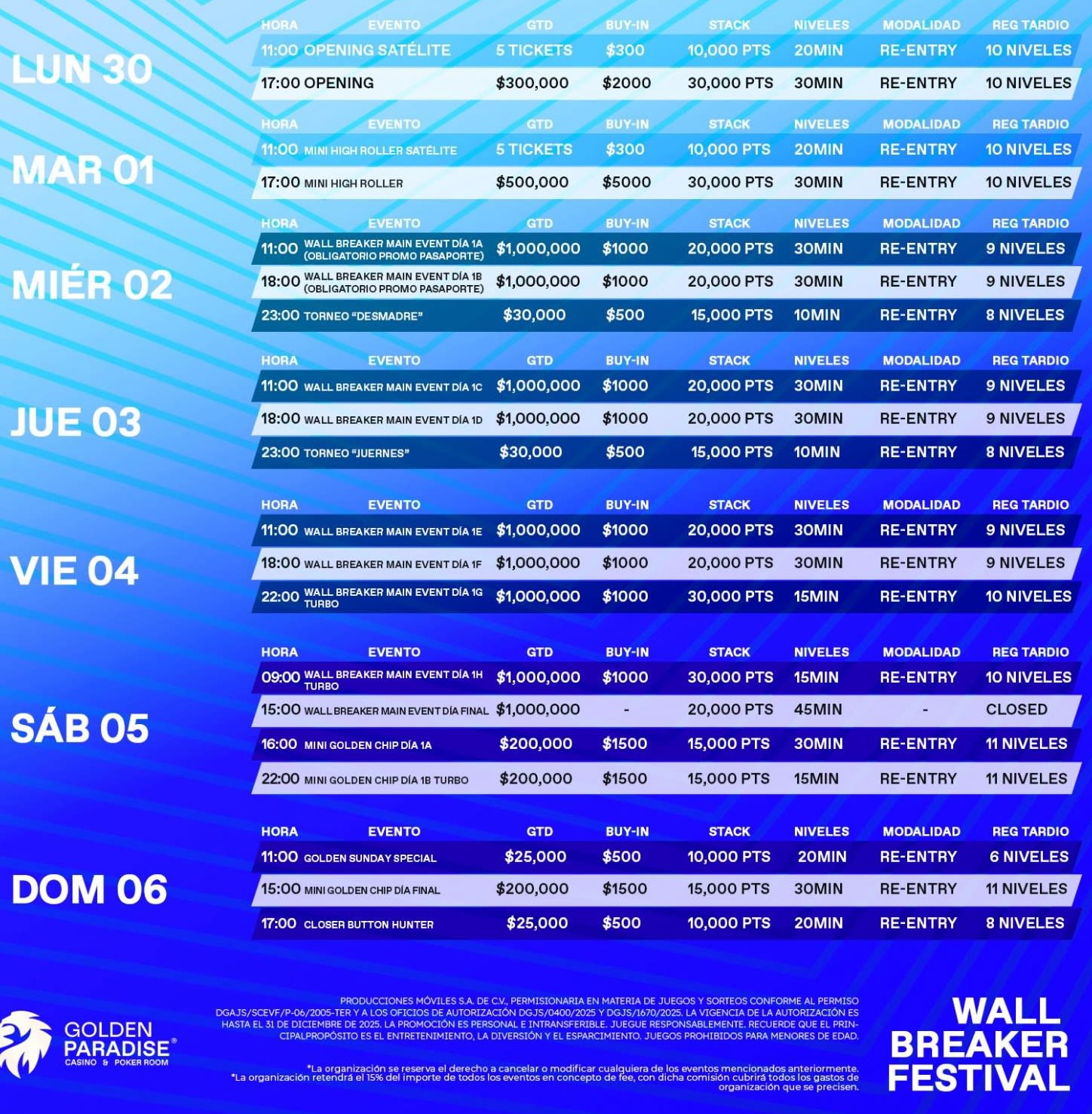 Wall Braker Festival Golden Paradise Ed