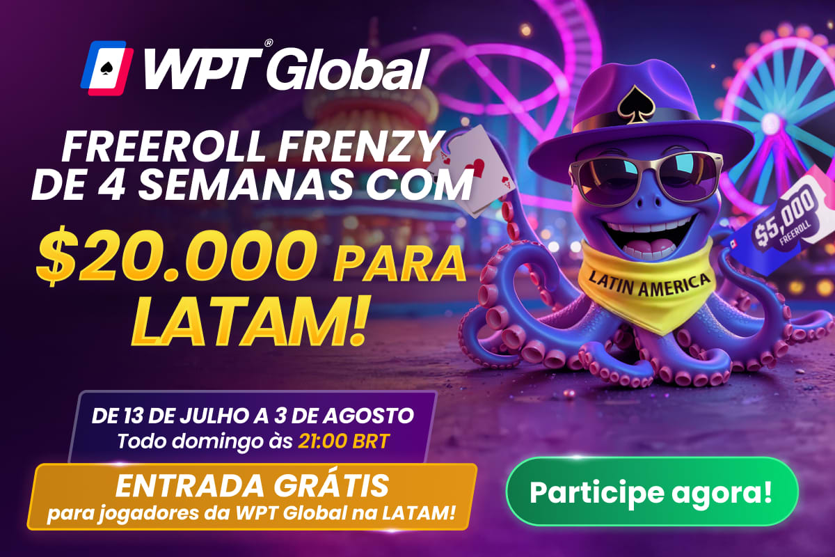 WPT Global distribui US$ 5.000 no último Freeroll Frenzy