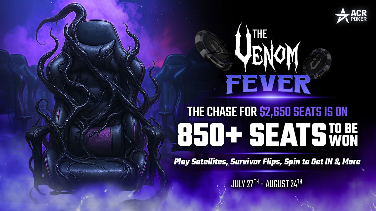 De freeroll a millonario: juega The Venom de ACR Poker sin poner un centavo