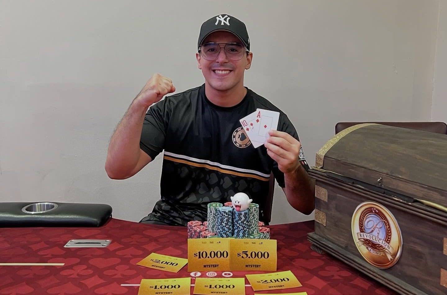 Alexis Hayek fue campeón del Mystery Bounty en casino Palace