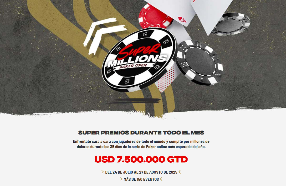 Bodog está repartiendo US$7,5M en el Super Million Poker Open