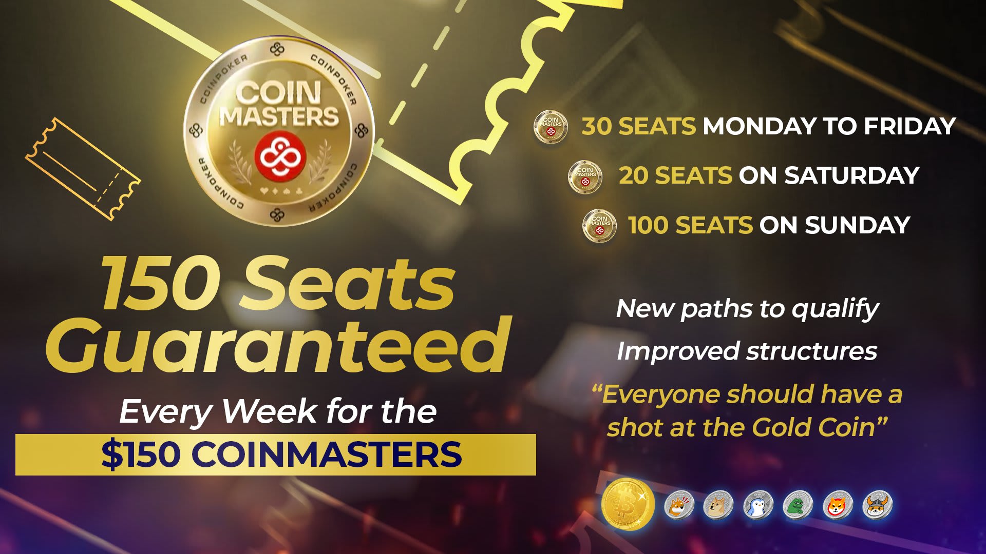 CoinPoker renovó su grilla de satélites para el CoinMasters