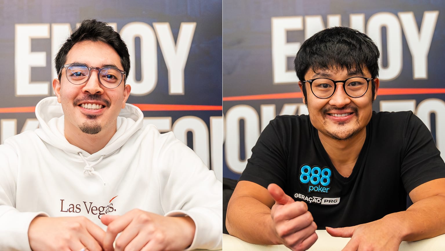 Edson Tsutsumi Jr e Léo Jokura estão na FT do Main Event no Enjoy Poker Tour