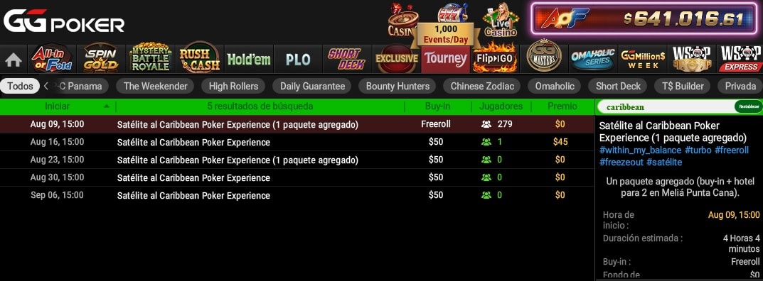 Satelites Ggpoker Punta Cana