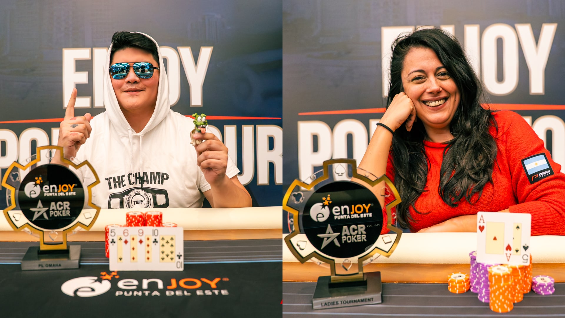 Bryan Gallegos y Bárbara Barlett ganaron en los paralelos del Enjoy Poker Tour
